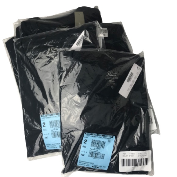 J.CREW Essential Tee Crewneck Short Sleeve Black T-Shirt Jersey Cotton - Picture 4 of 5